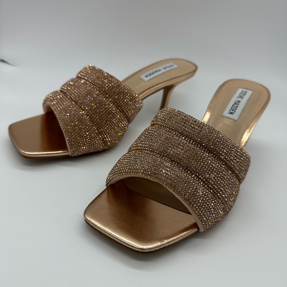 Sandalias Steve Madden Gold Rose nuevo talla 10 - Picture 12 of 13